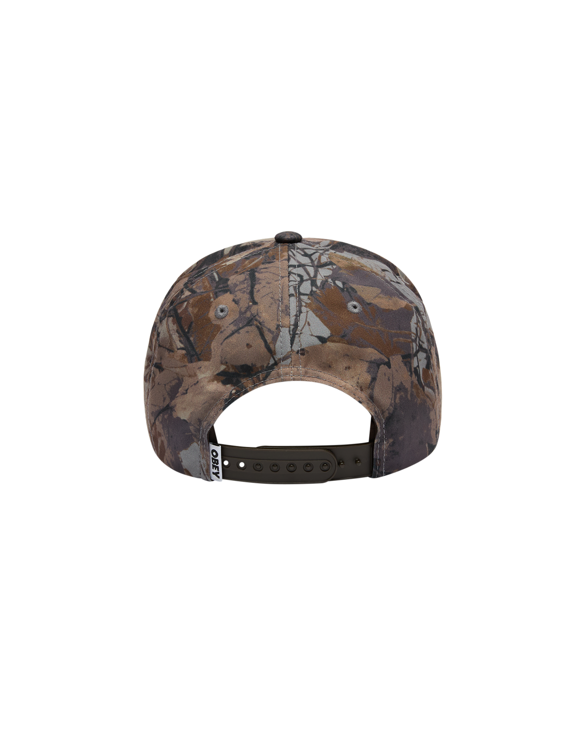 OBEY DELTA 5 PANEL SNAPBACK - FENCE CAMO MULTI
