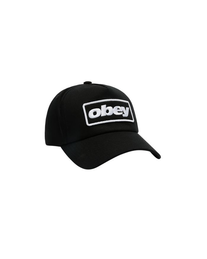 OBEY RANCH 5 PANEL SNAPBACK - BLACK