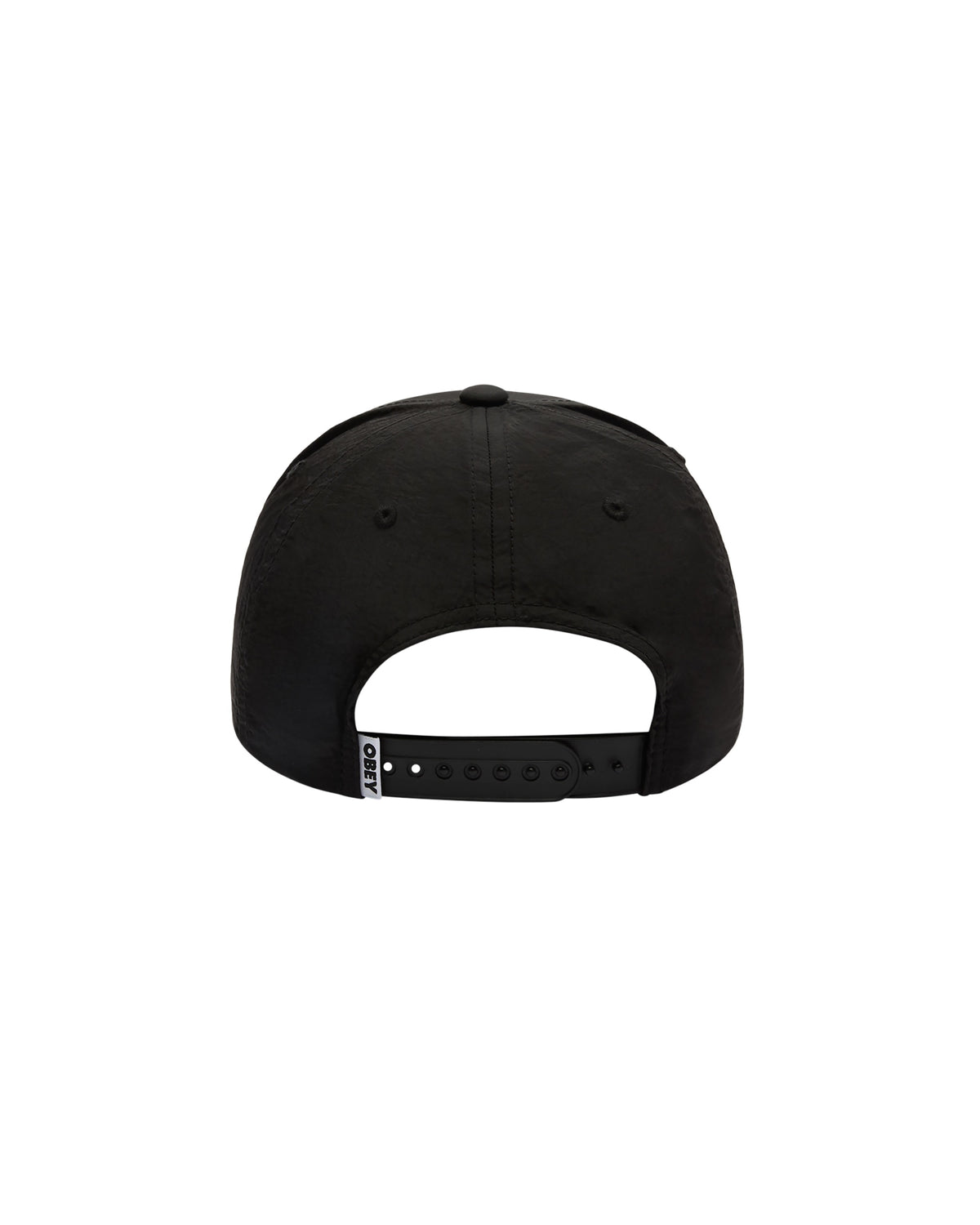 OBEY STIPPLE 5 PANEL NYLON SNAPBACK - BLACK