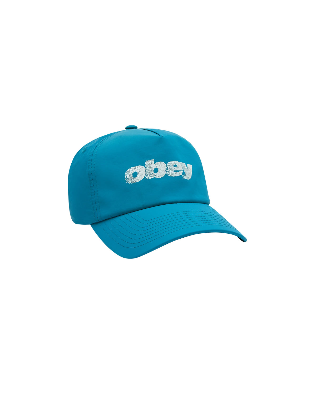 OBEY STIPPLE 5 PANEL NYLON SNAPBACK - TEAL