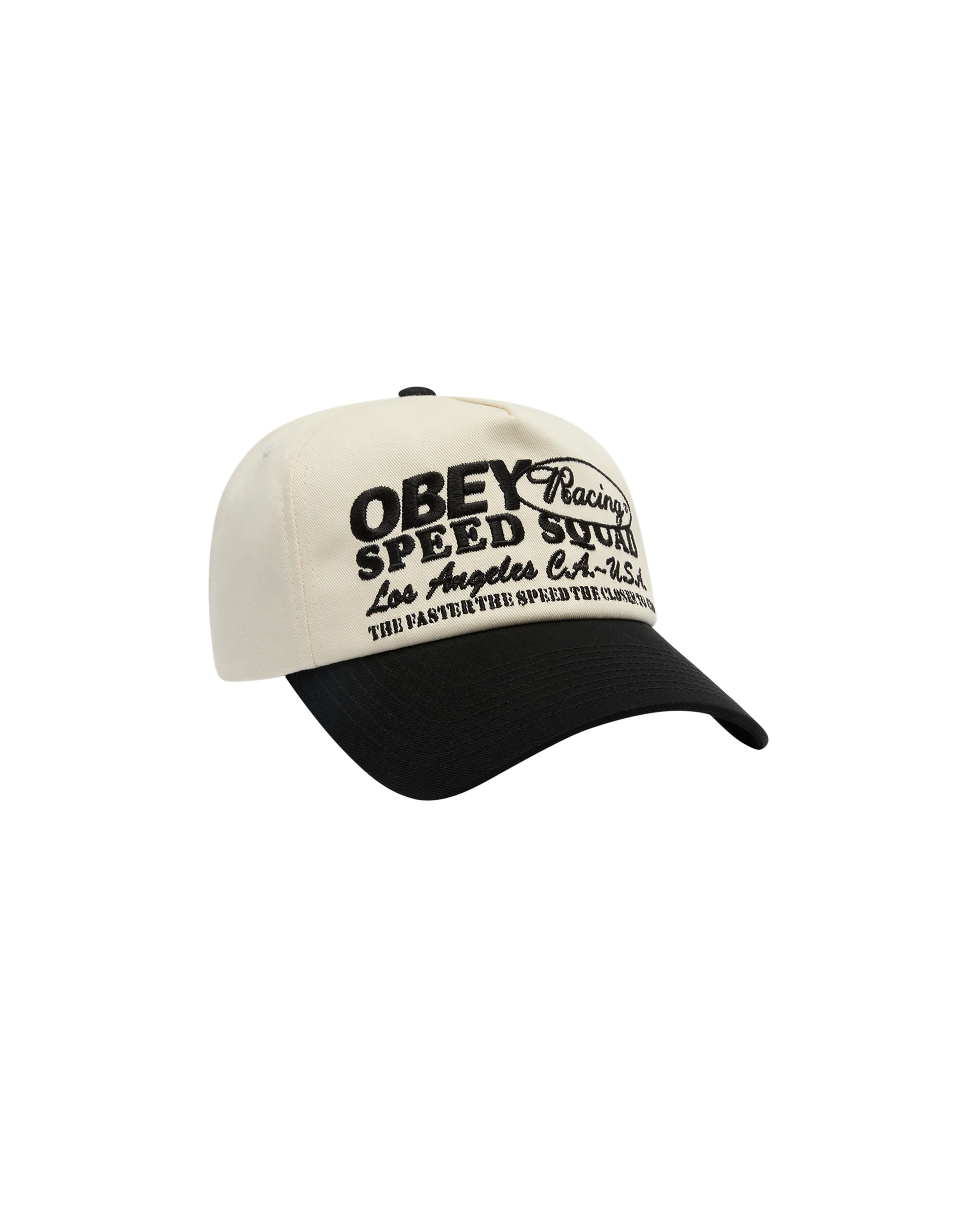 OBEY SPEED SQUAD 5 PANEL SNAPBACK - BLACK MULTI