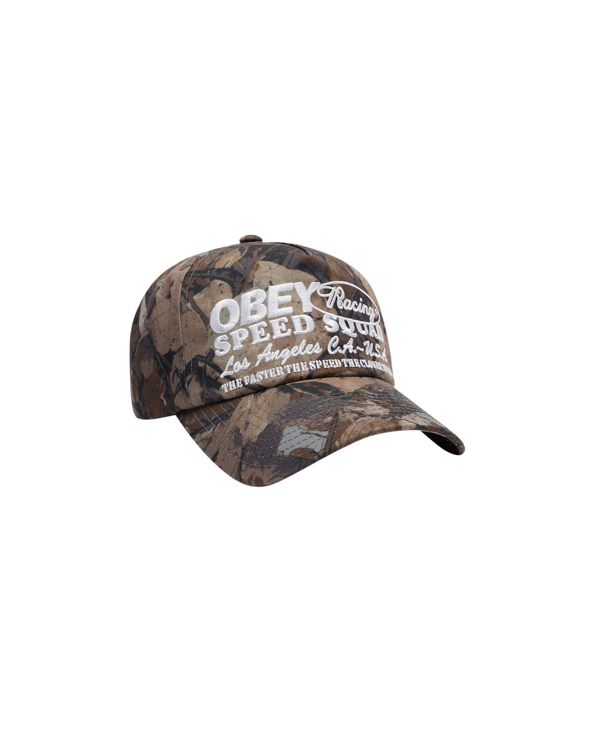 OBEY SPEED SQUAD 5 PANEL SNAPBACK - FENCE CAMO MULTI