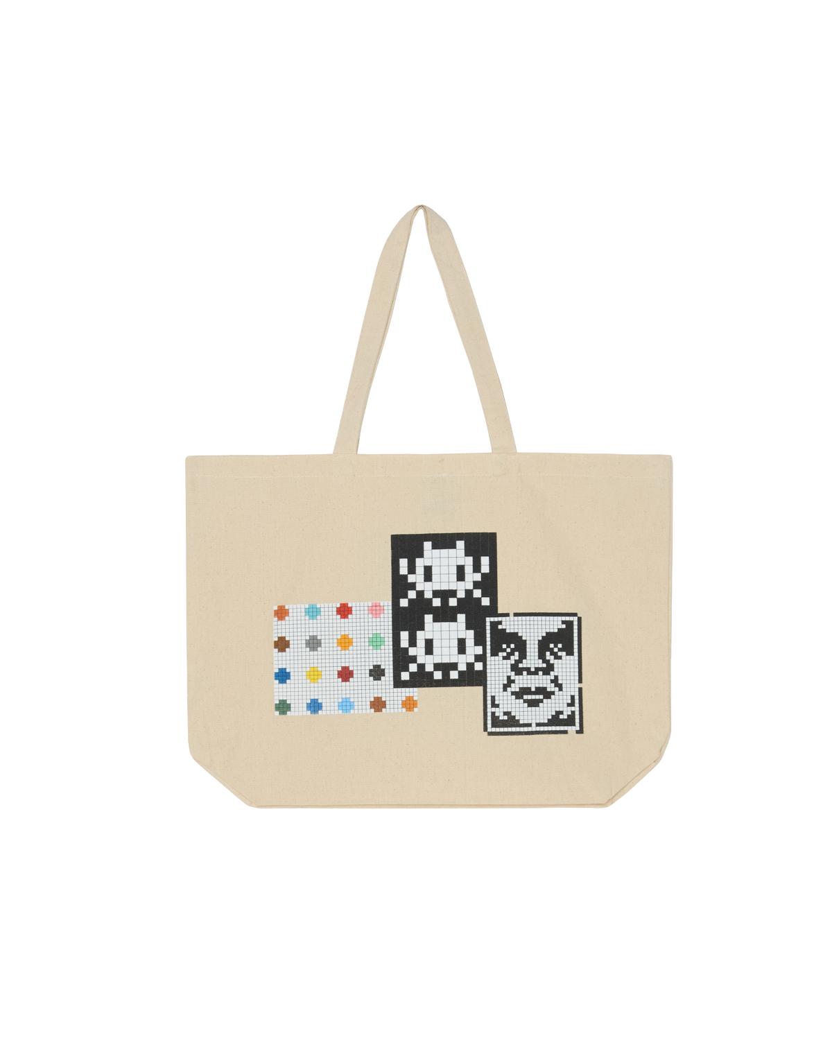 TRIPLE TROUBLE TOTE BAG - Natural