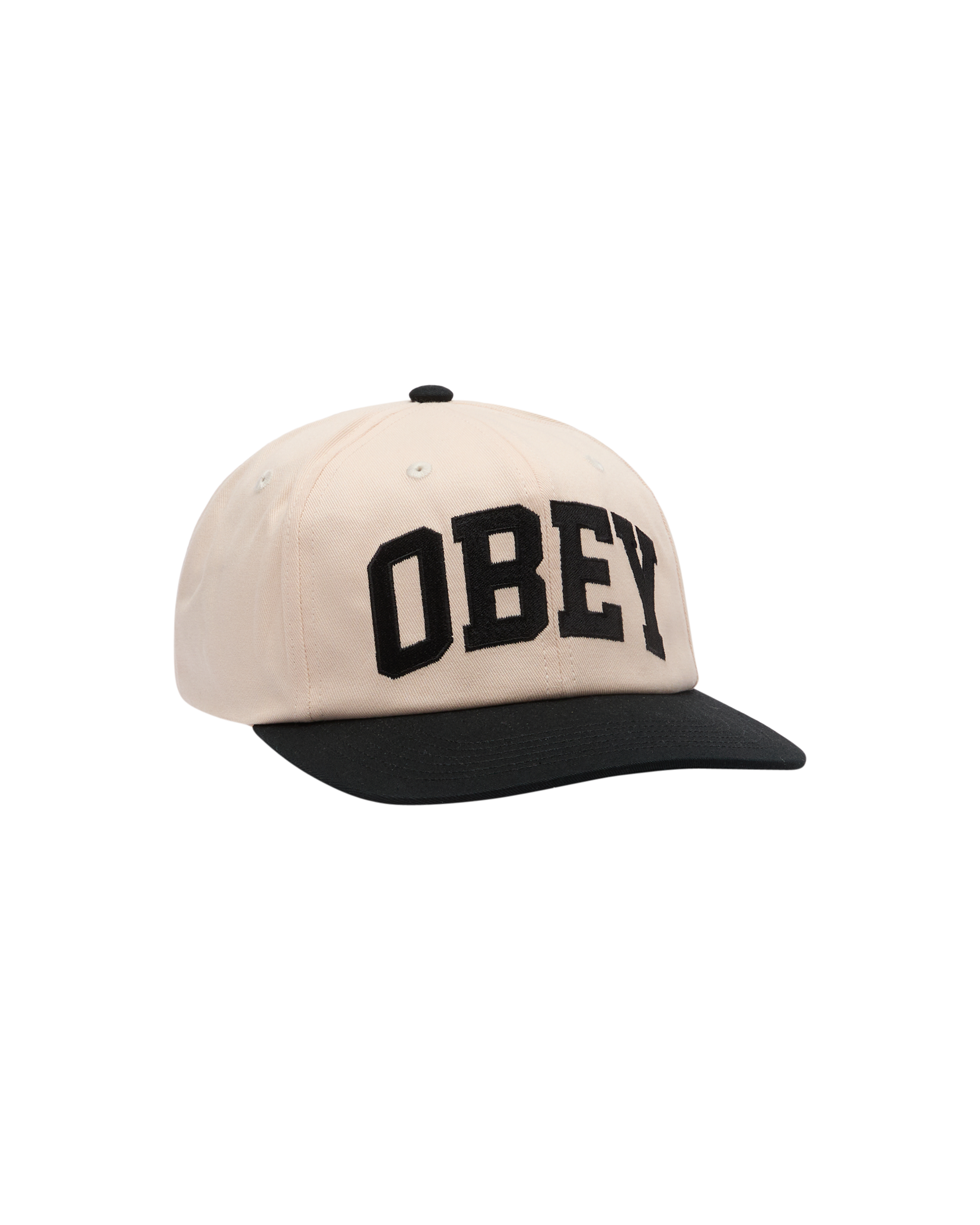 OBEY COLLEGIATE 6 PANEL STRAPBACK - BLACK MULTI