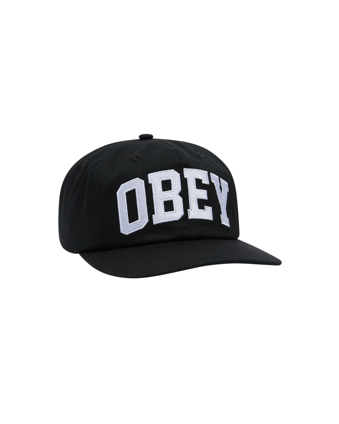 OBEY COLLEGIATE 6 PANEL STRAPBACK - BLACK
