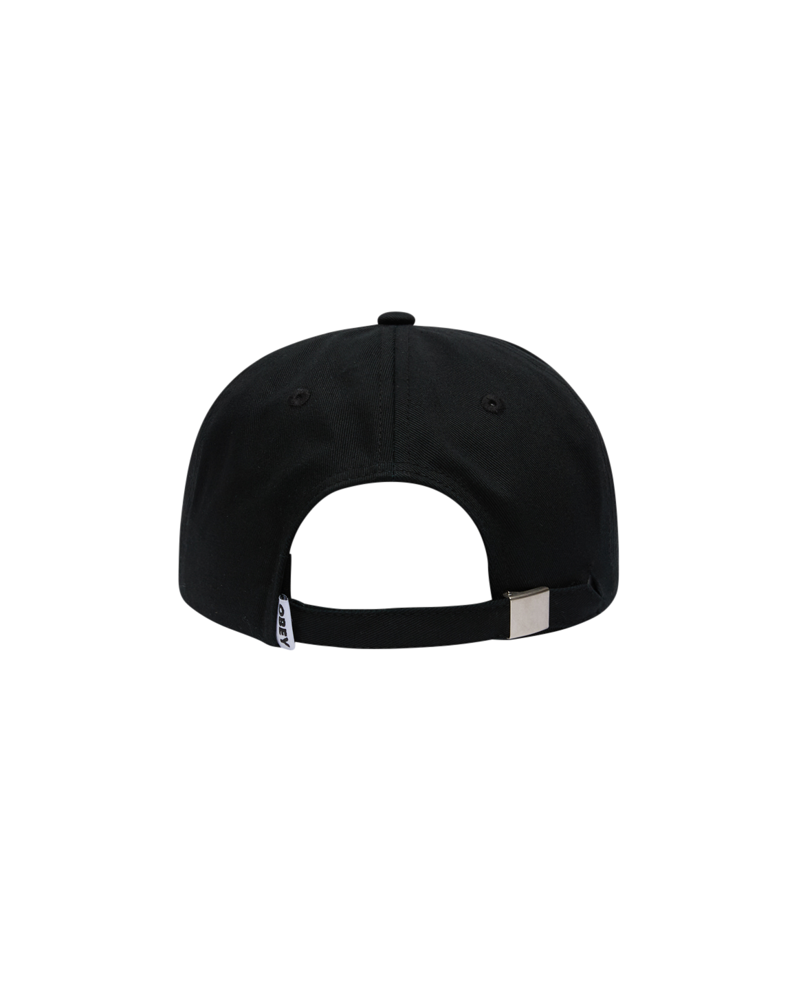 OBEY COLLEGIATE 6 PANEL STRAPBACK - BLACK