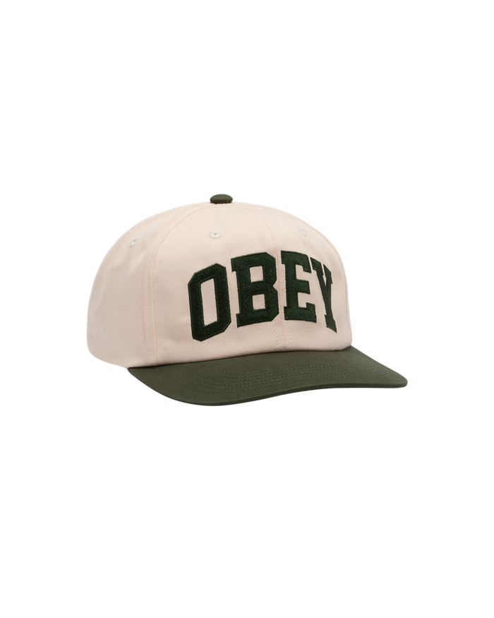 OBEY COLLEGIATE 6 PANEL STRAPBACK - CEDAR MULTI