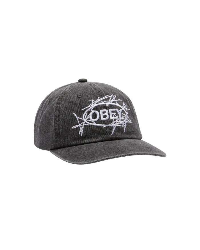 OBEY DUSTER 6 PANEL VELCRO BACK - PIGMENT BLACK