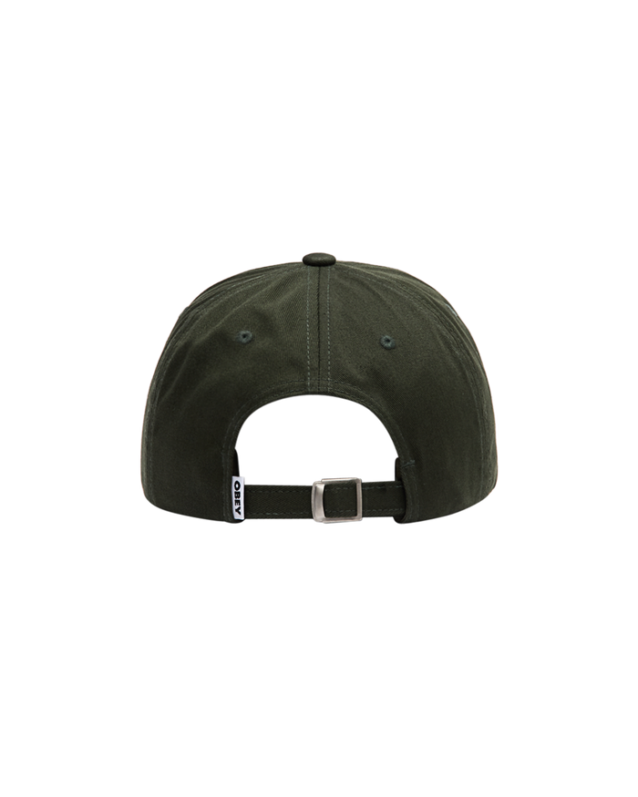 OBEY BOLD CURVE 6 PANEL STRAPBACK - DEEP FOREST