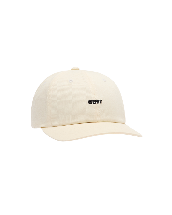 OBEY BOLD CURVE 6 PANEL STRAPBACK - UNBLEACHED