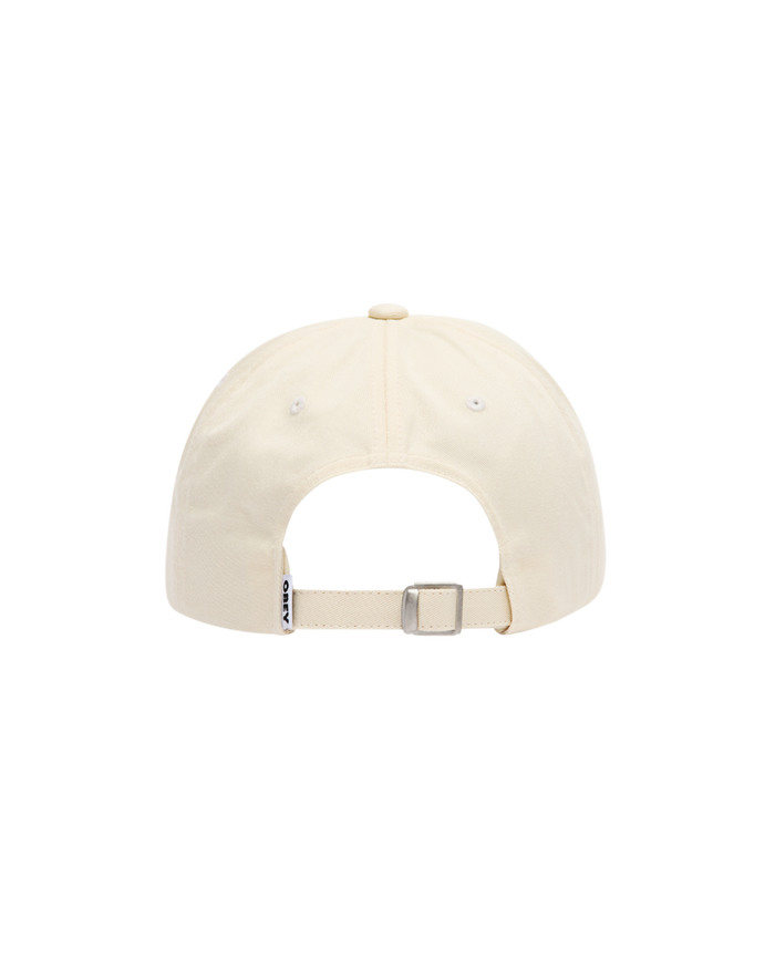 OBEY BOLD CURVE 6 PANEL STRAPBACK - UNBLEACHED