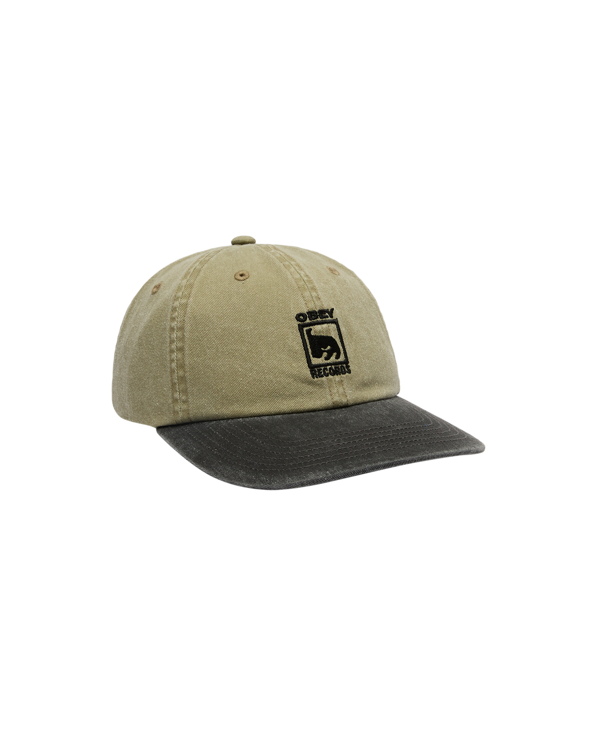 PIGMENT RECORDS6PANEL VELCRO BACK - PIGMENT KHAKI MULTI