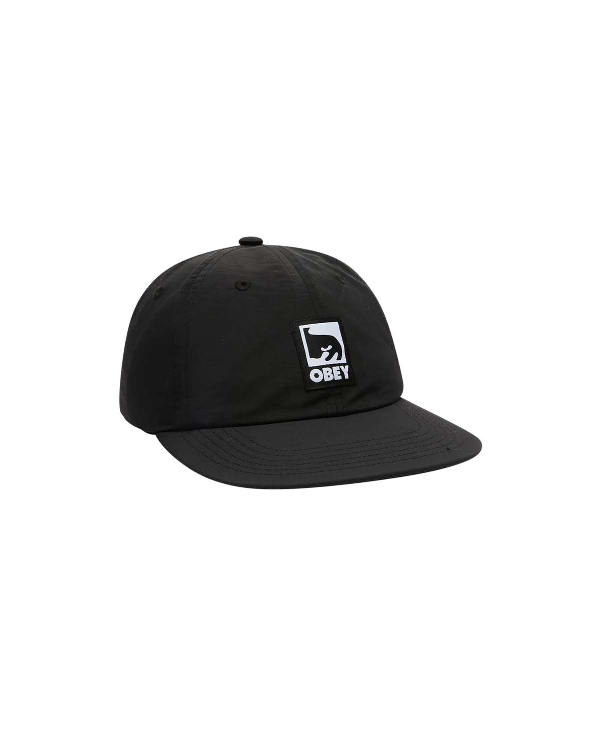 EFFECT NYLON 6 PANEL STRAPBACK - BLACK