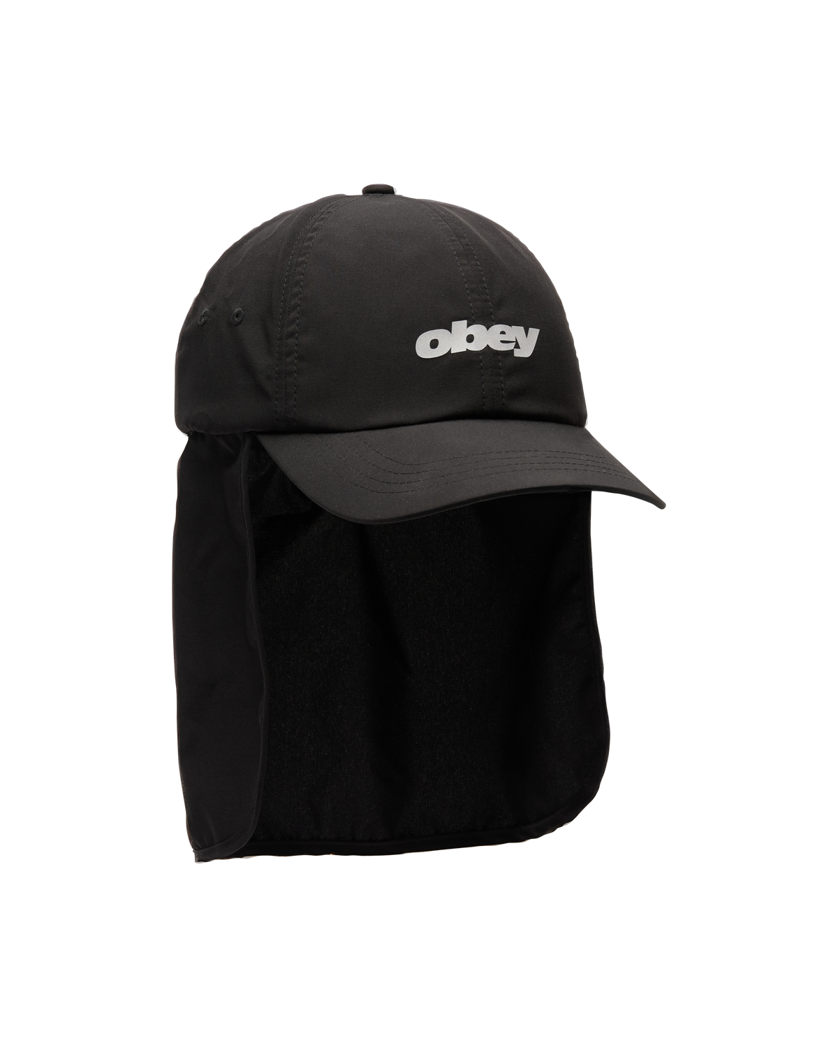 OBEY SAHARA 6 PANEL TRAIL CAP - BLACK