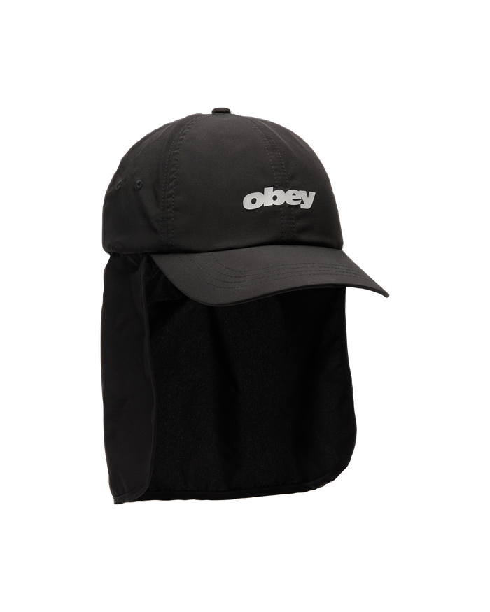 OBEY SAHARA 6 PANEL TRAIL CAP - BLACK