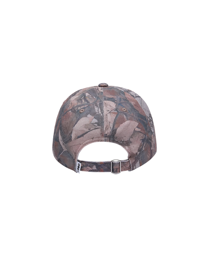 PIGMENT OBEY BOLD 6 PANEL STRAPBACK - FENCE CAMO MULTI