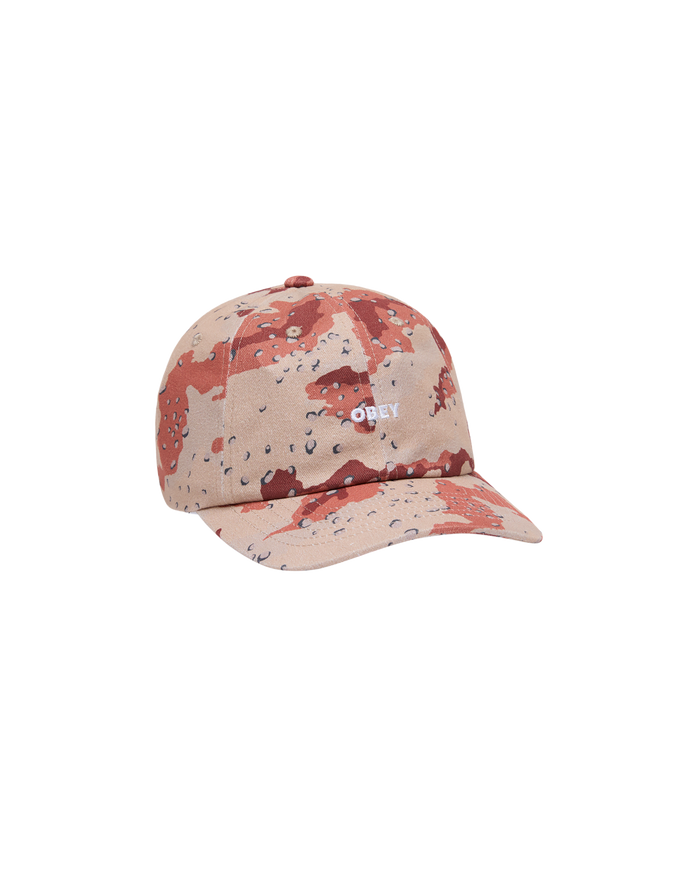 PIGMENT OBEY BOLD 6 PANEL STRAPBACK - SAND CAMO MULTI