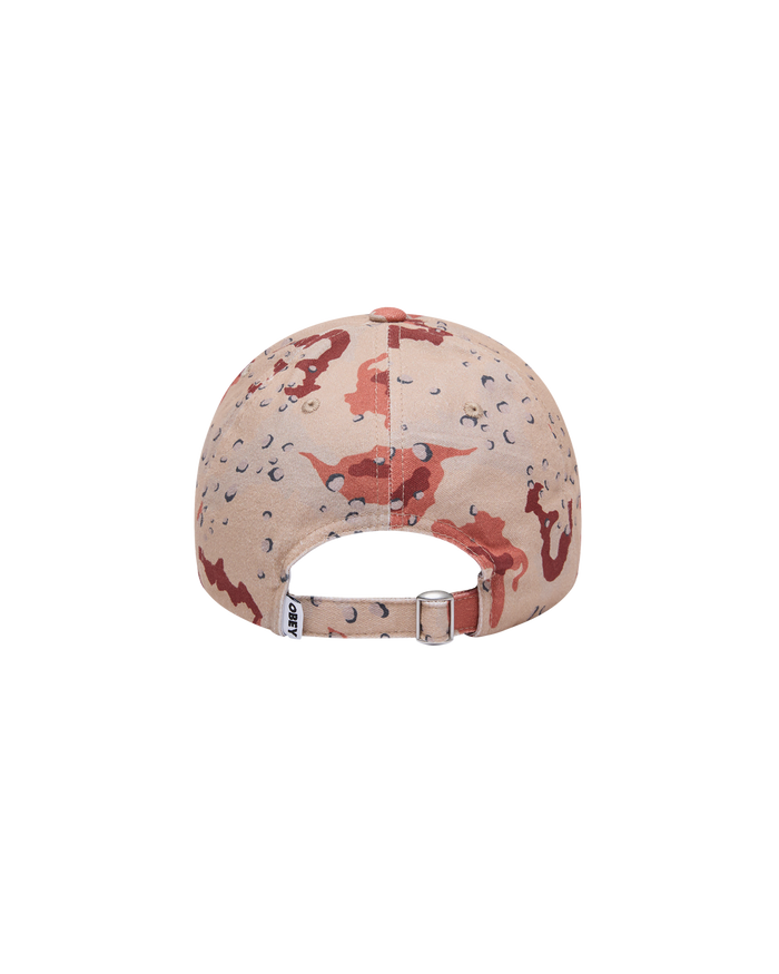 PIGMENT OBEY BOLD 6 PANEL STRAPBACK - SAND CAMO MULTI