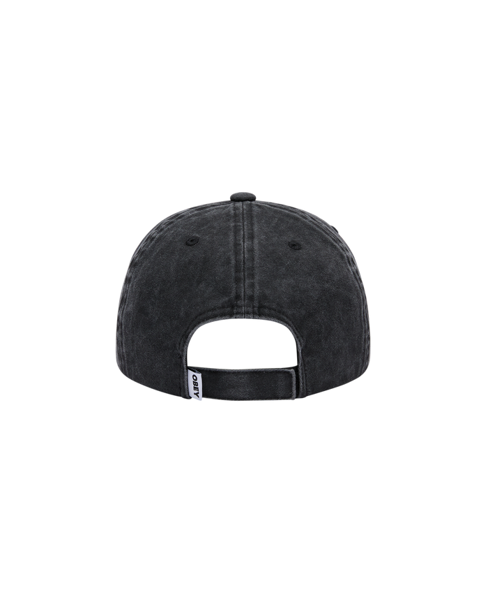 PIGMENT LABEL 6 PANEL VELCRO BACK - PIGMENT BLACK