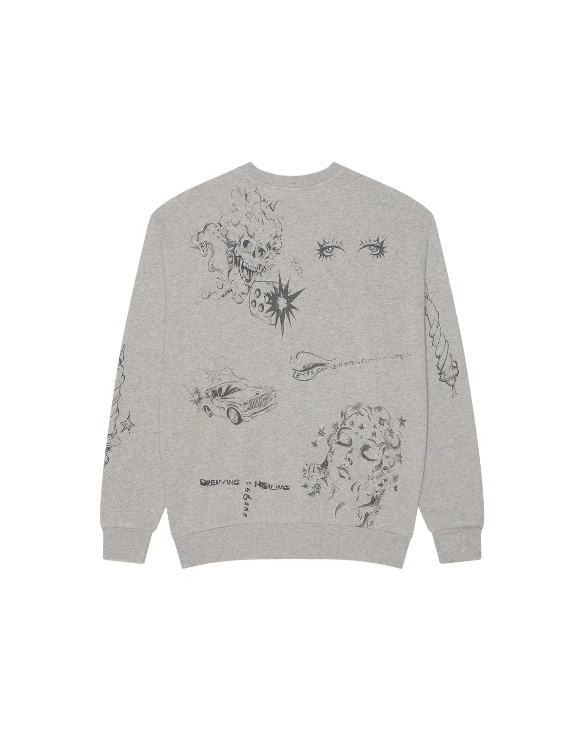 DREAMS CREWNECK - DUSTY ASH GREY