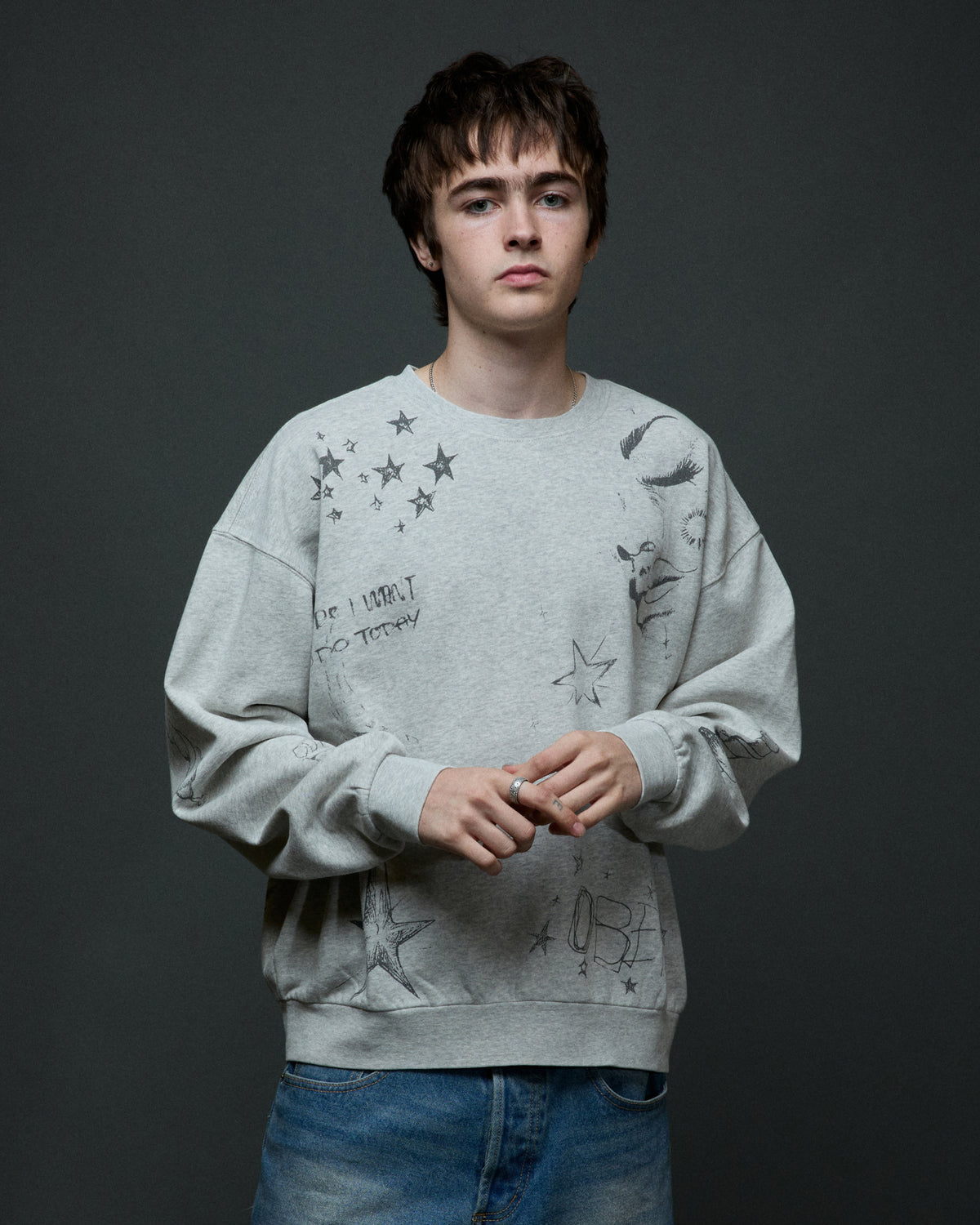 DREAMS CREWNECK - DUSTY ASH GREY