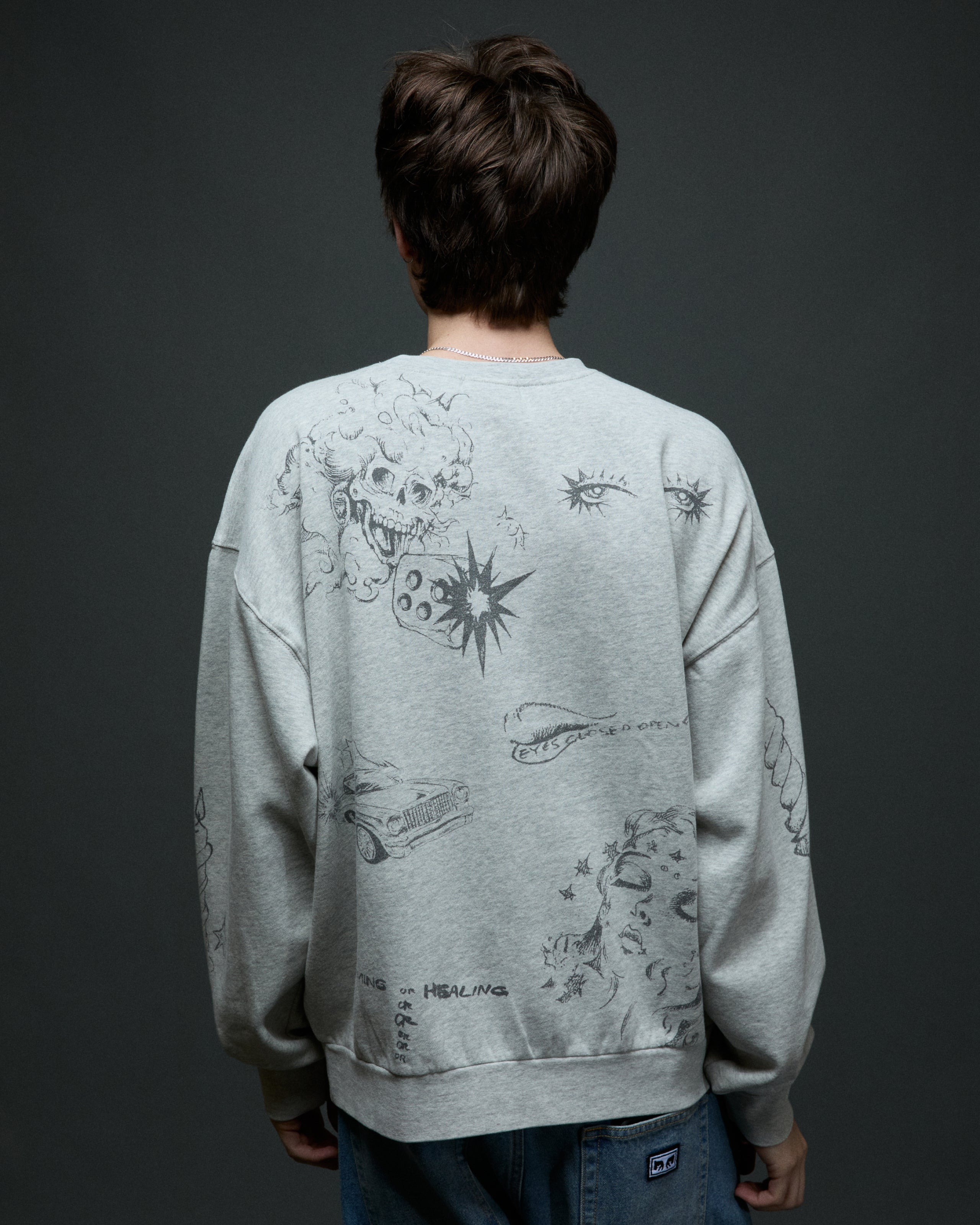 DREAMS CREWNECK - DUSTY ASH GREY