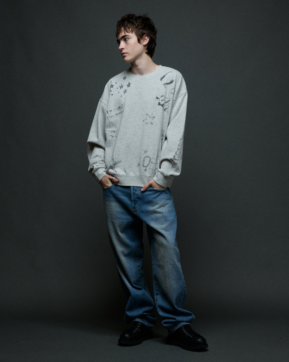 DREAMS CREWNECK - DUSTY ASH GREY