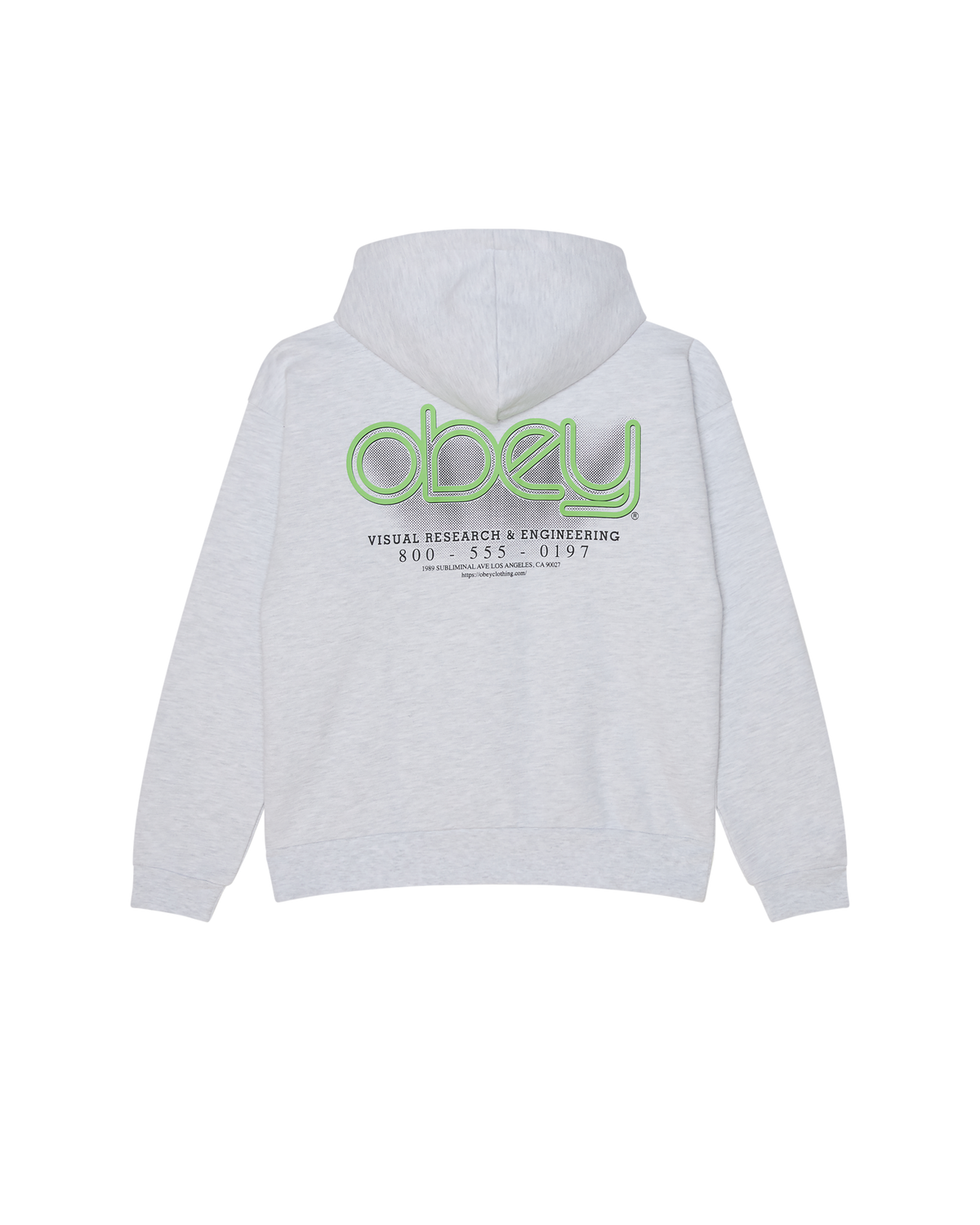 OBEY VISUALS EXTRA HEAVY PULLOVER - ASH GREY