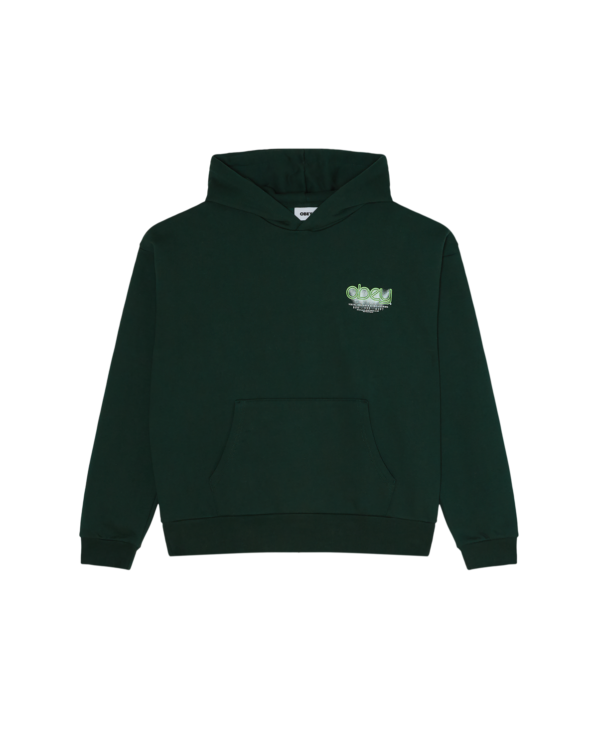 OBEY VISUALS EXTRA HEAVY PULLOVER - GREEN GABLES