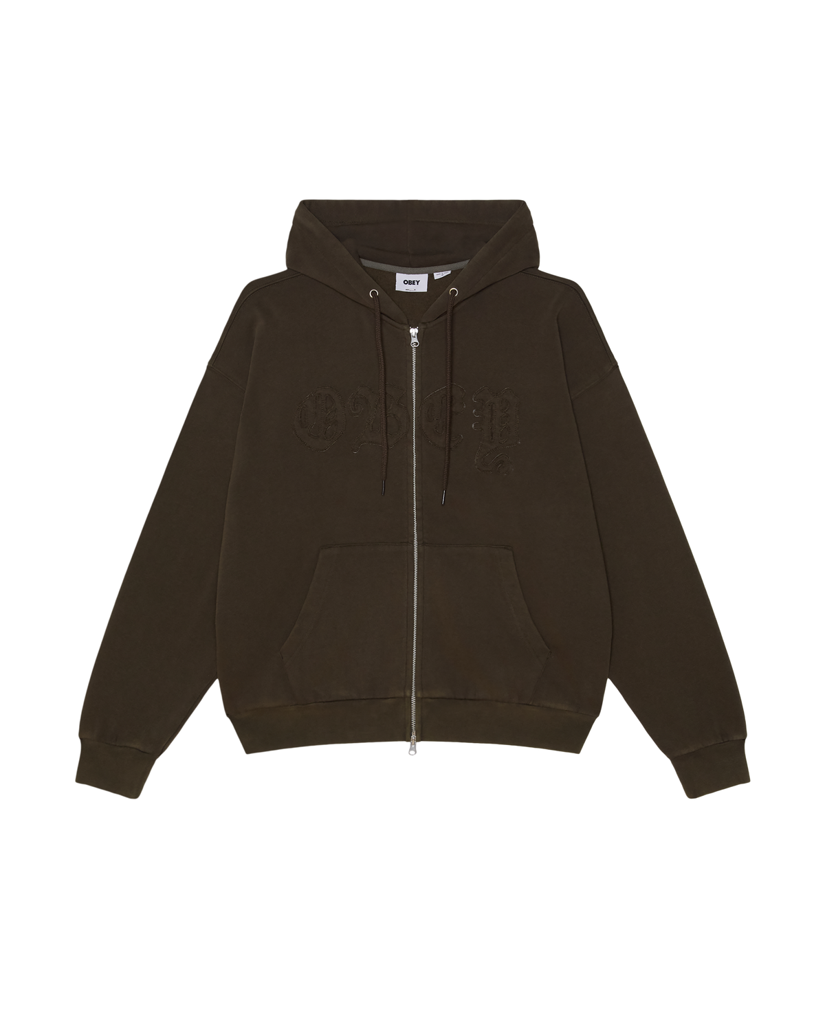 GOTHIC ZIP HOOD - DUSTY BLACK OLIVE