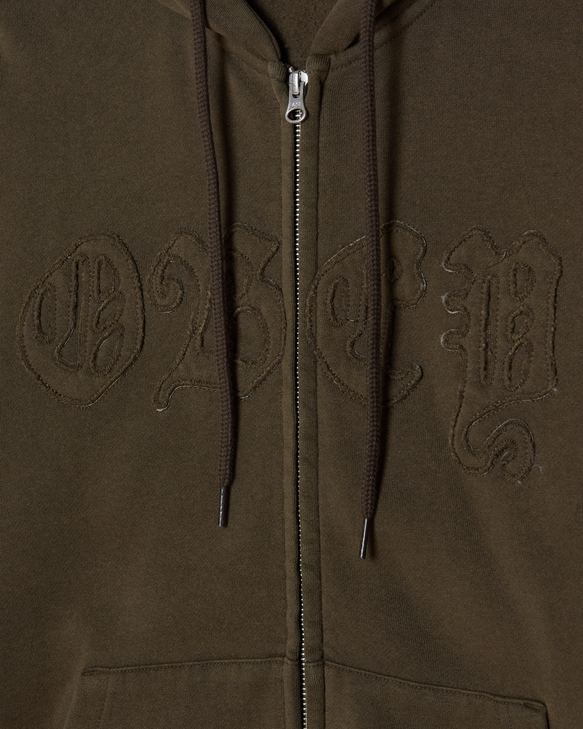 GOTHIC ZIP HOOD - DUSTY BLACK OLIVE