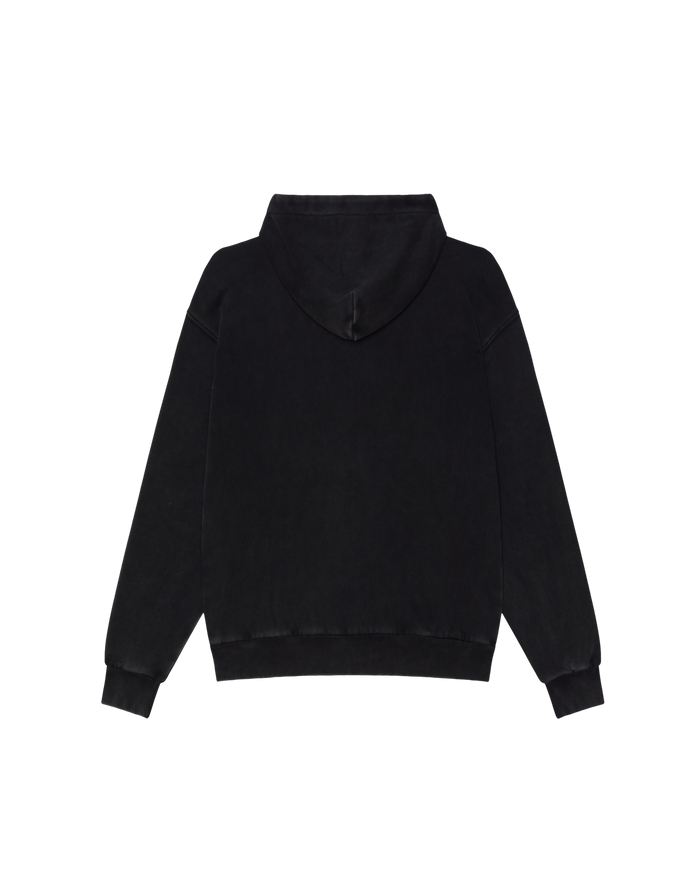 GOTHIC ZIP HOOD - DUSTY BLACK LIMO