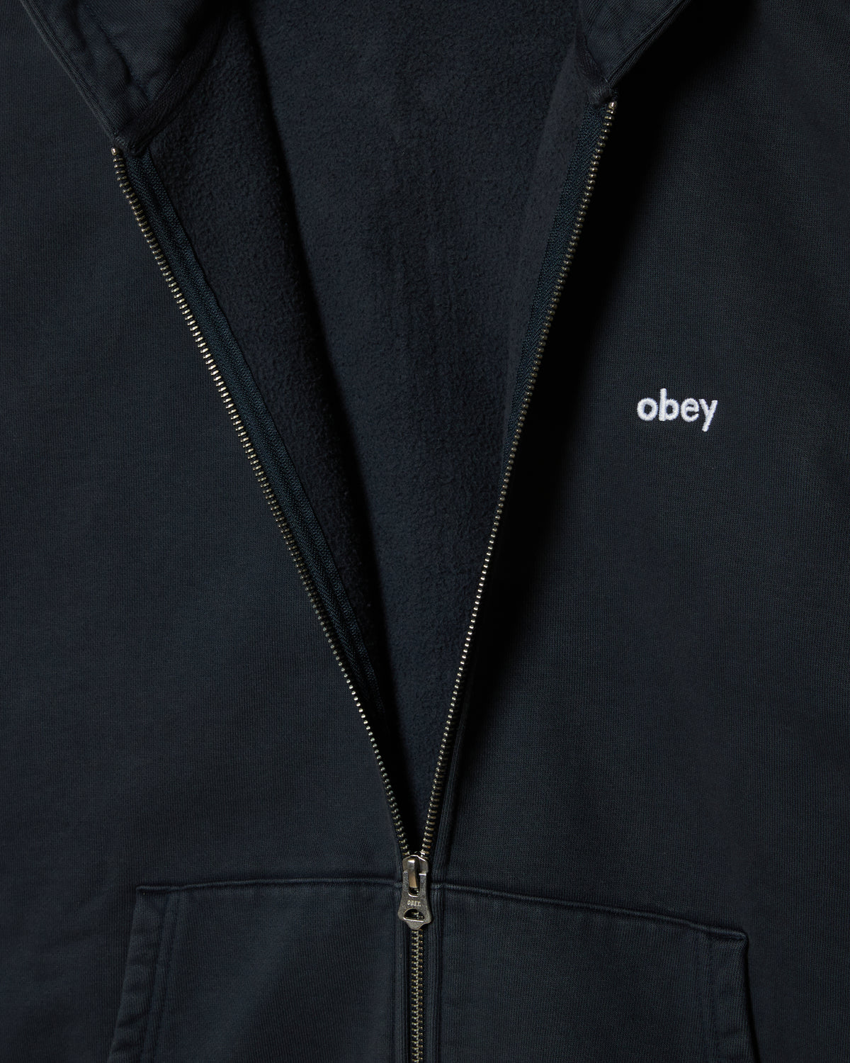 LOWERCASE PIGMENT ZIP HOOD - PIGMENT DARK NAVY