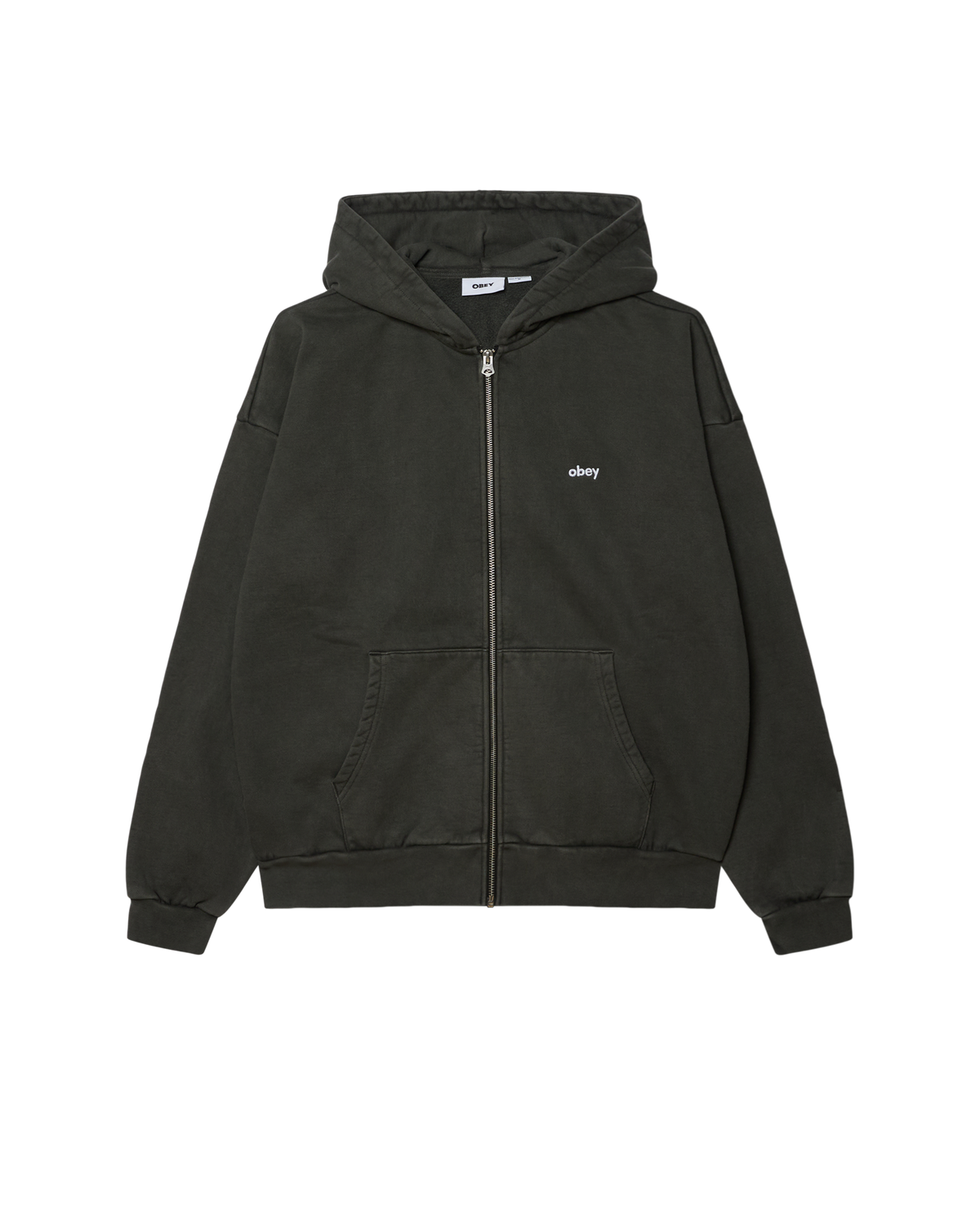 LOWERCASE PIGMENT ZIP HOOD - PIGMENT PIRATE BLACK