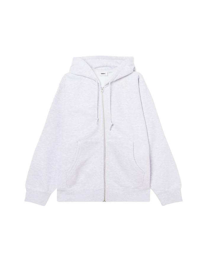 ESTABLISHED WORKS BOLD ZIP HOOD II - ASH GREY