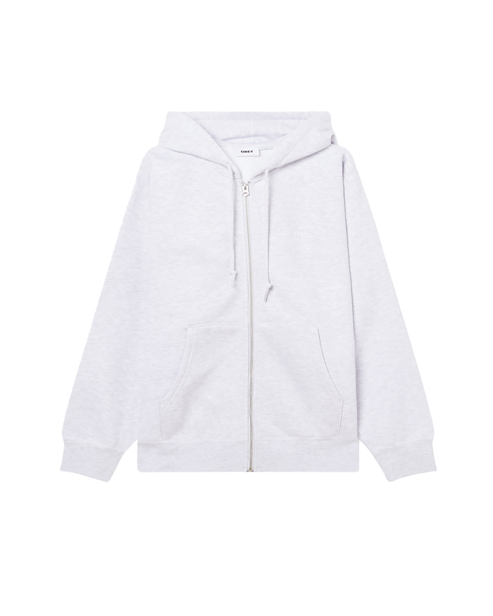 EST. WORKS BOLD ZIP HOOD - ASH GREY