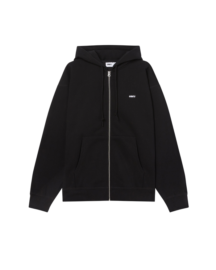 EST. WORKS BOLD ZIP HOOD - BLACK