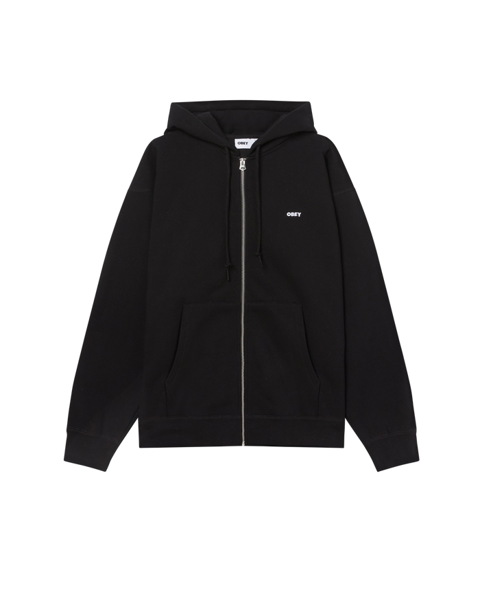 ESTABLISHED WORKS BOLD ZIP HOOD II - BLACK