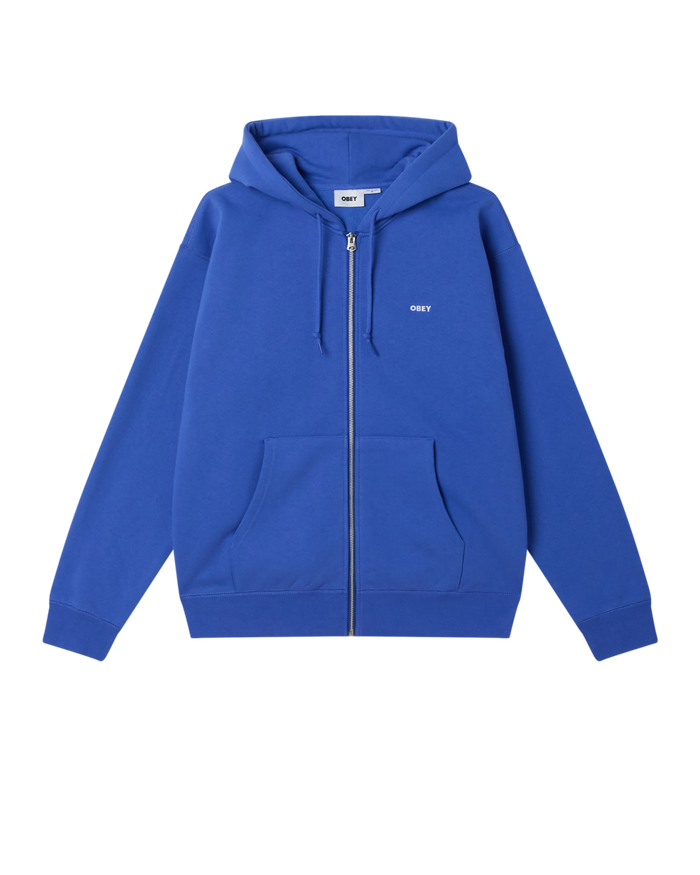 EST. WORKS BOLD ZIP HOOD - ELECTRIC INDIGO