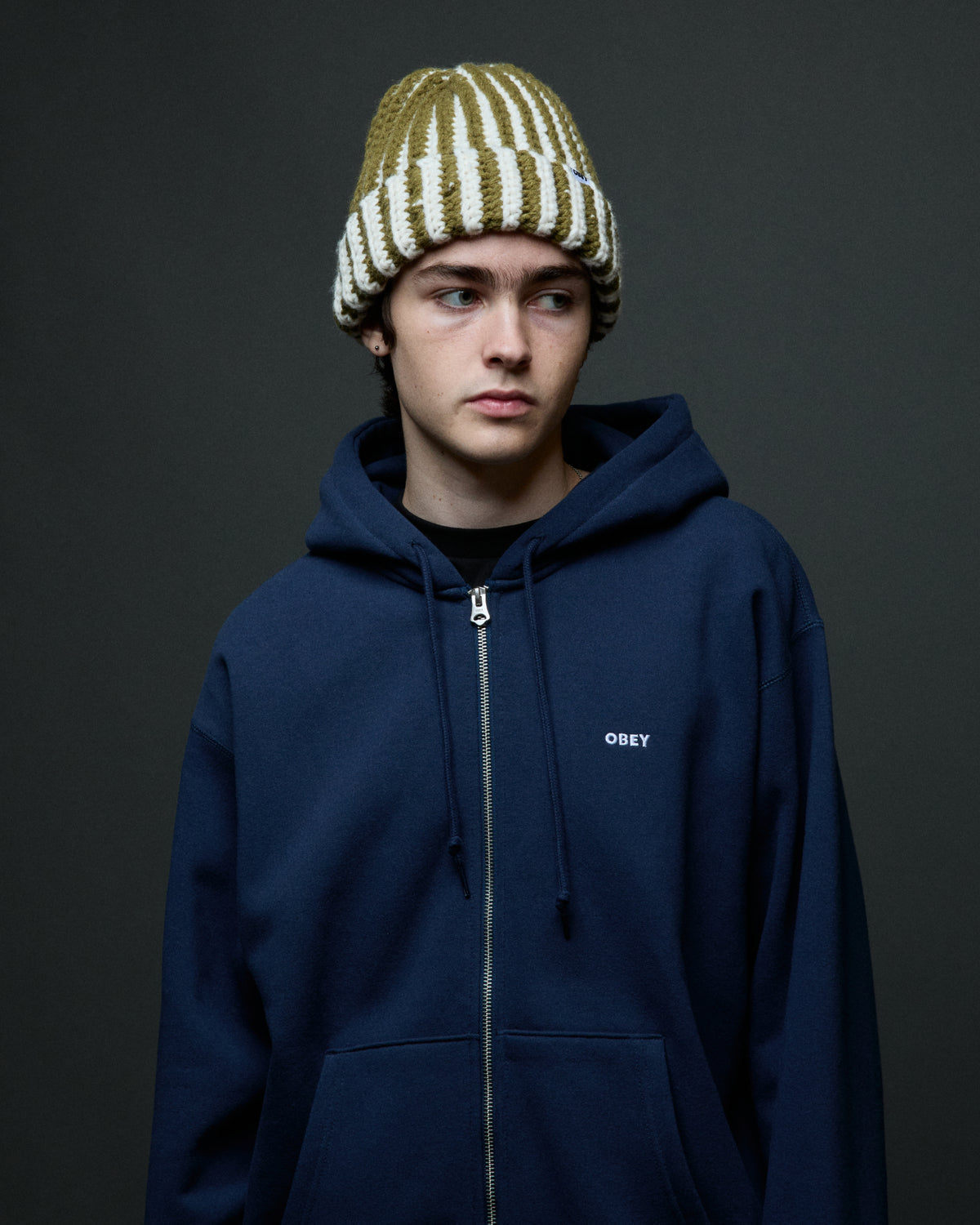 ESTABLISHED WORKS BOLD ZIP HOOD II - PIGMENT BLUE