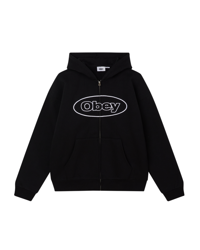 OBEY OVAL EXTRA HEAVY ZIP HOOD