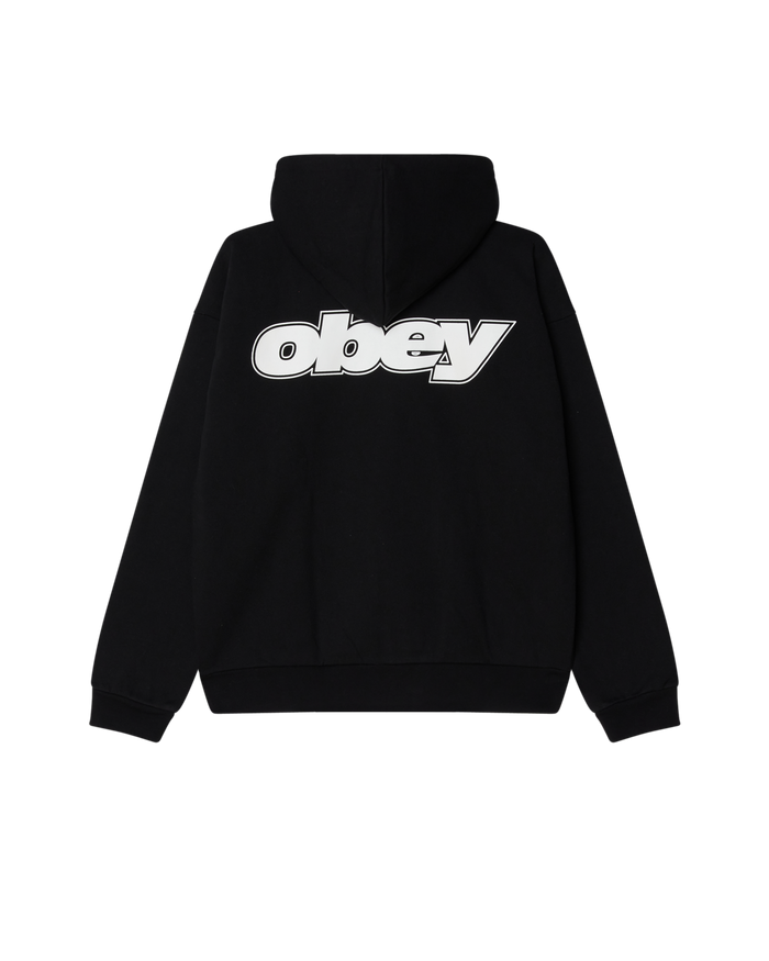 GAZE EXTRA HEAVY ZIP HOOD - BLACK