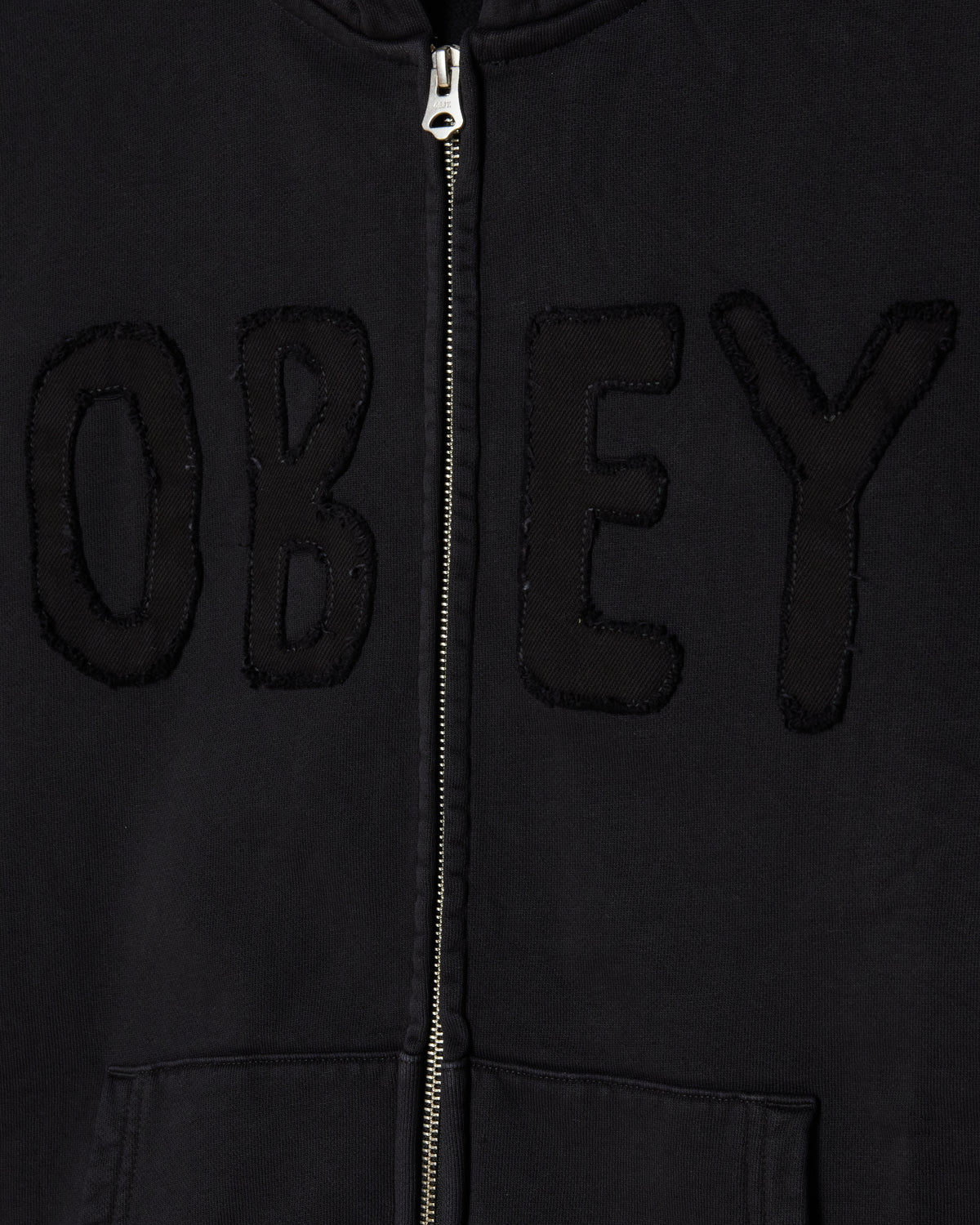 HYBRID FADED ZIP HOOD - DIGITAL BLACK FADED WASH
