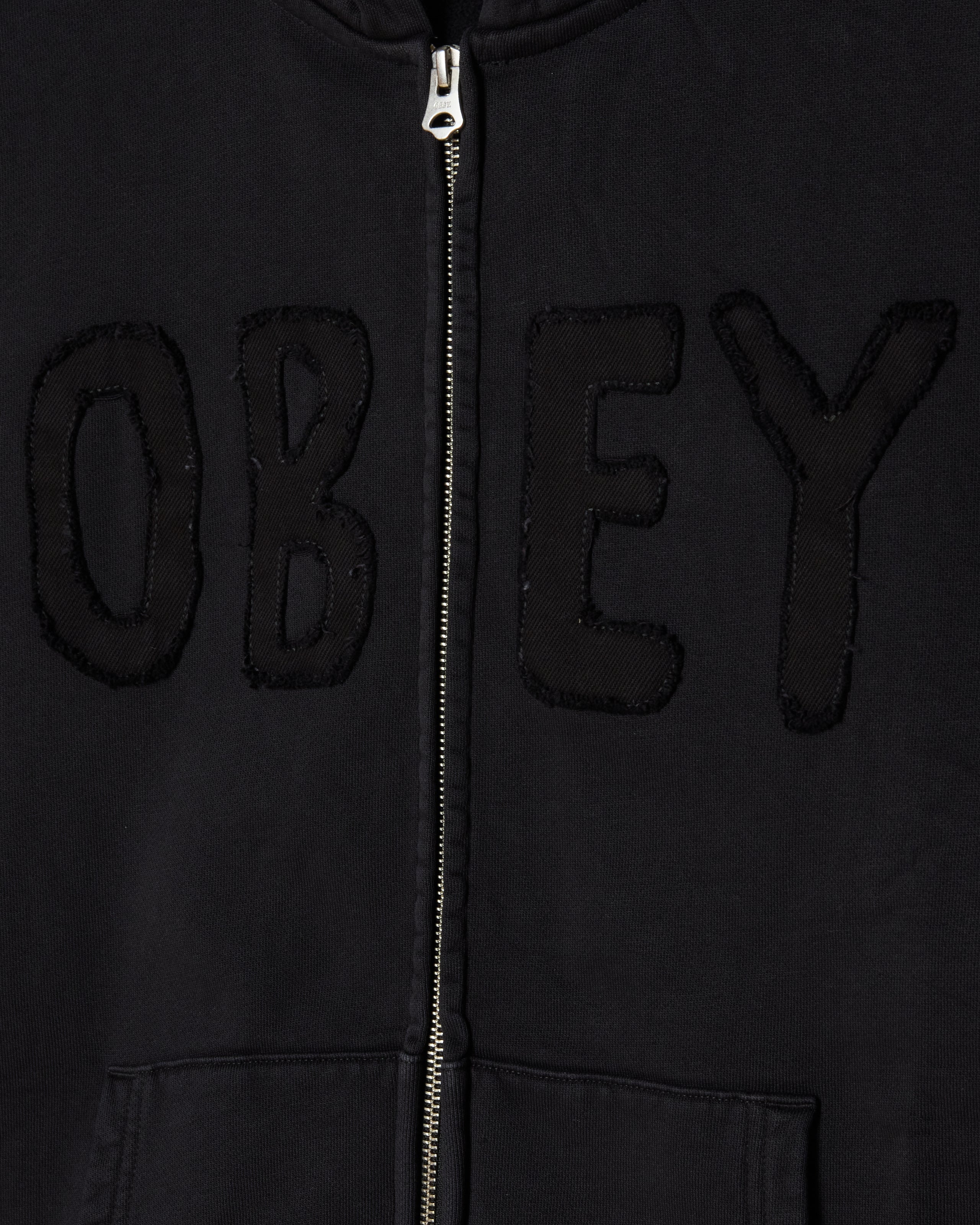 HYBRID FADED ZIP HOOD - DIGITAL BLACK FADED WASH