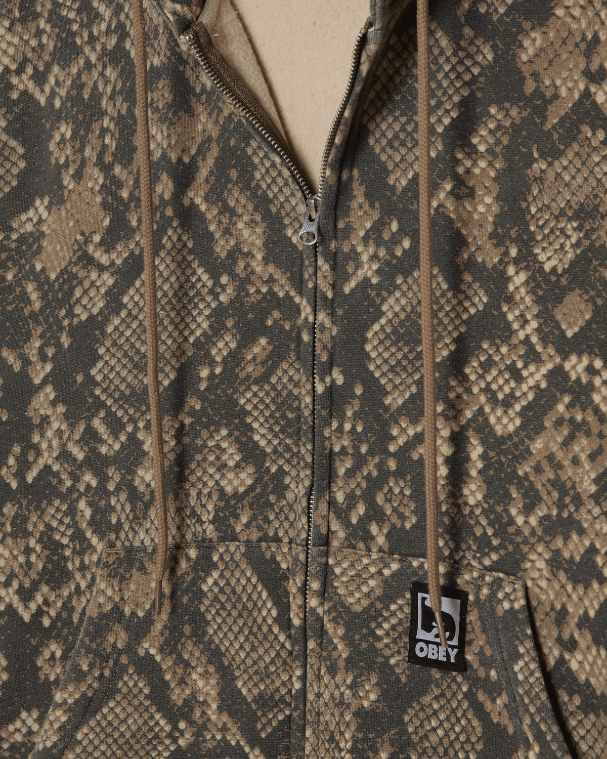 POST ZIP HOOD - DUSTY VINTAGE RATTLE SNAKE