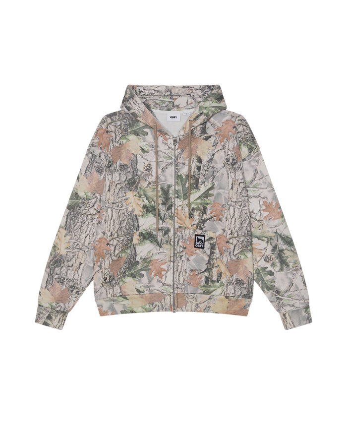 POST ZIP HOOD - DUSTY VINTAGE WOOD CAMO