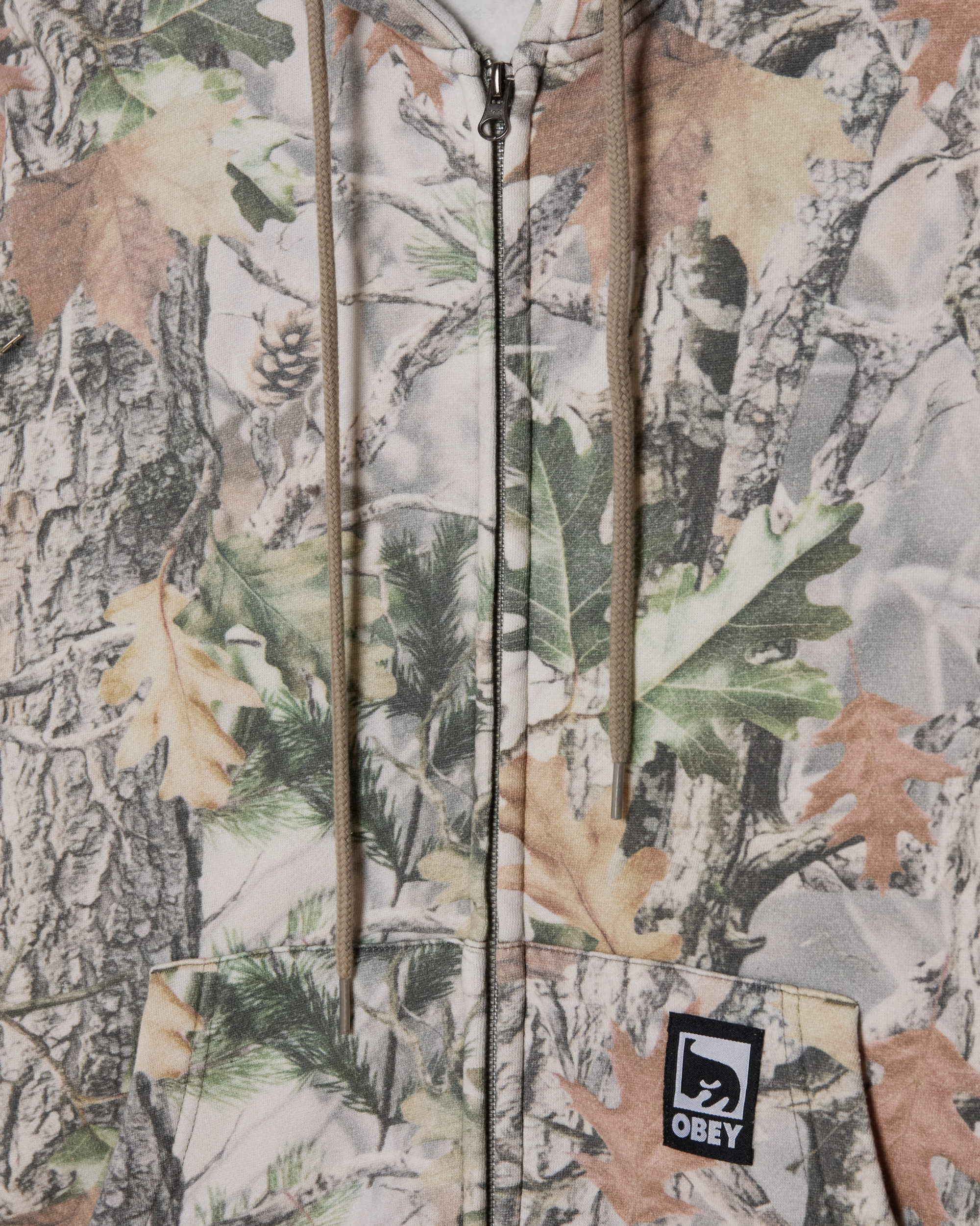 POST ZIP HOOD - DUSTY VINTAGE WOOD CAMO