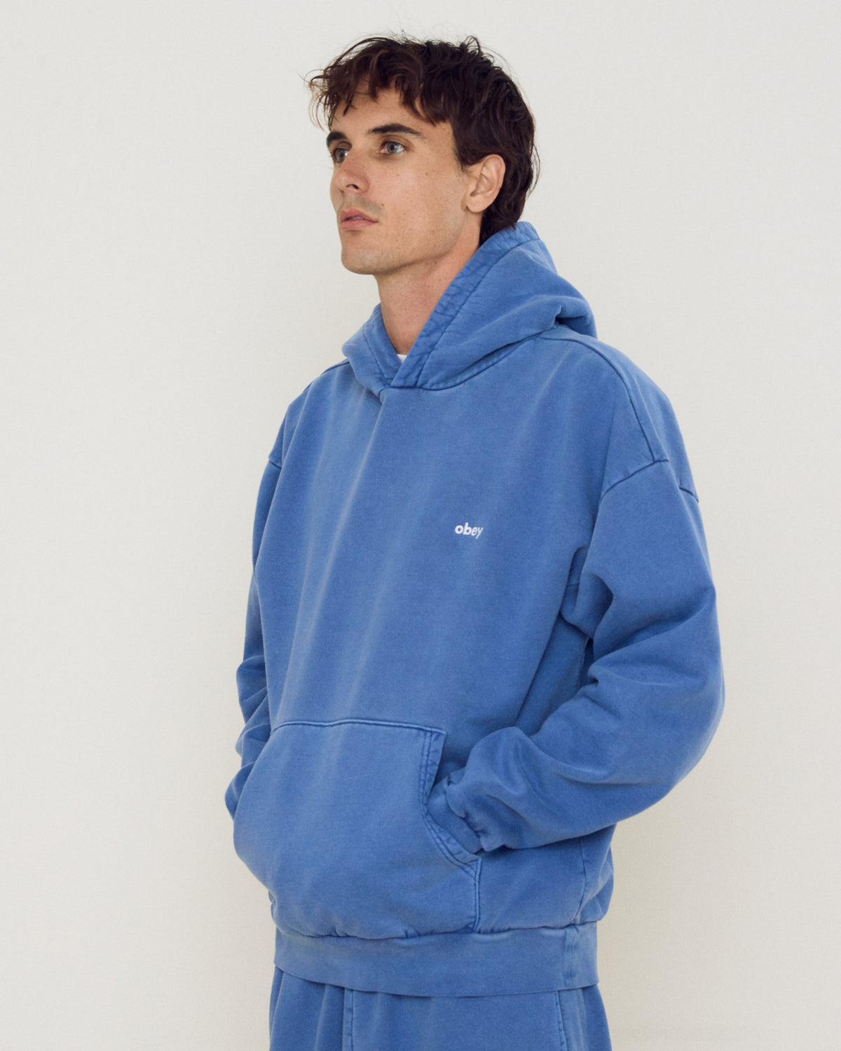 LOWERCASE PIGMENT HOOD - ELECTRIC INDIGO