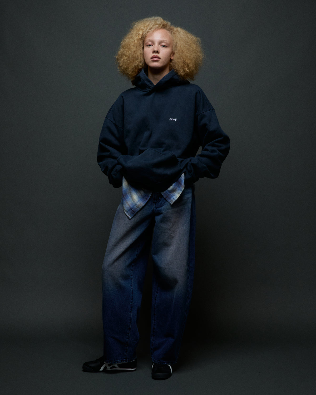 ESTABLISHED WORKS BOLD ZIP HOOD II - PIGMENT BLUE