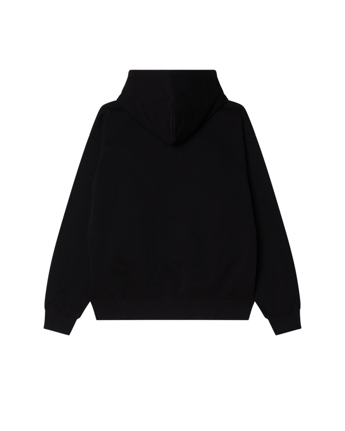 SCRIBBLE PULLOVER HOOD - BLACK